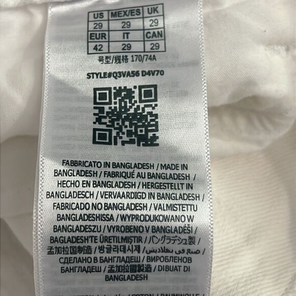 🔥 GUESS LOS ANGELES White Factory Cut-off Denim Jean Shorts Women Size 29 - EUC - Picture 11 of 11